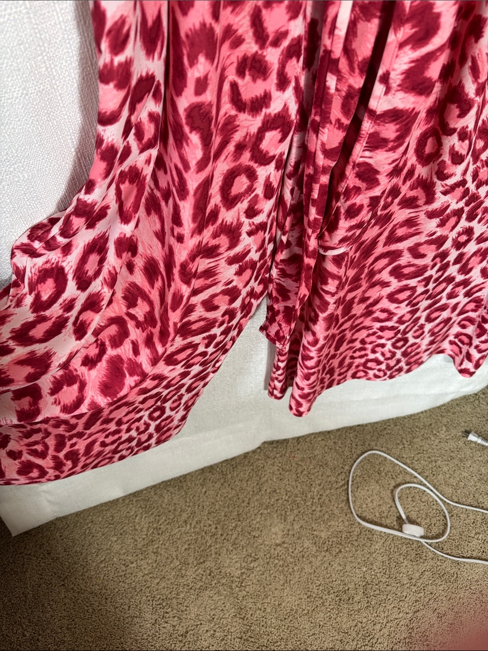 Kate Spade Pink Leopard Print Wide Leg Jumpsuit Sleeveless Tie Waist Size Small - Picture 6 of 9